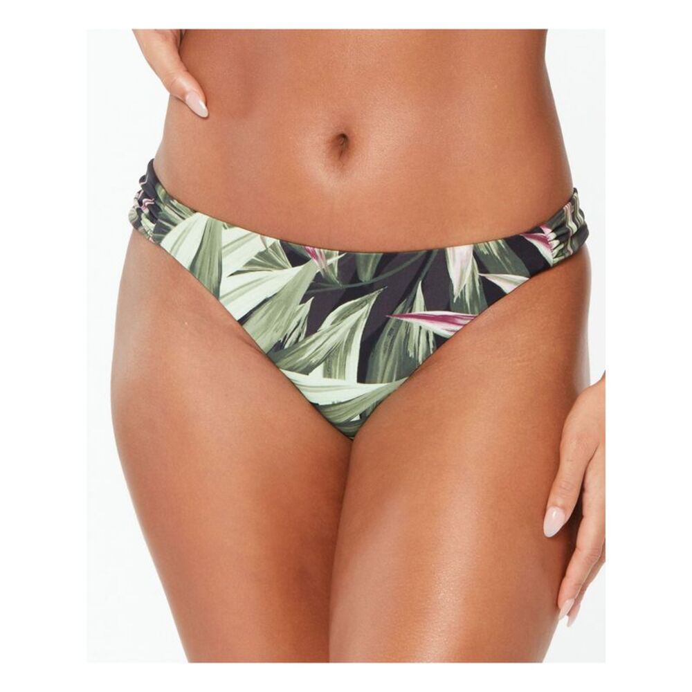 BAR III Women's Black Side Tab Sits At Hips Hipster Swimsuit Bottom XS